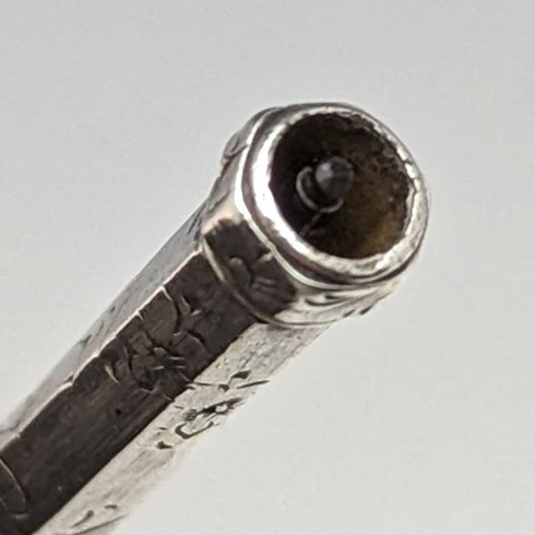 アンティーク シャープペンシル シルバープレート ガラス装飾 伸縮式63-81mm